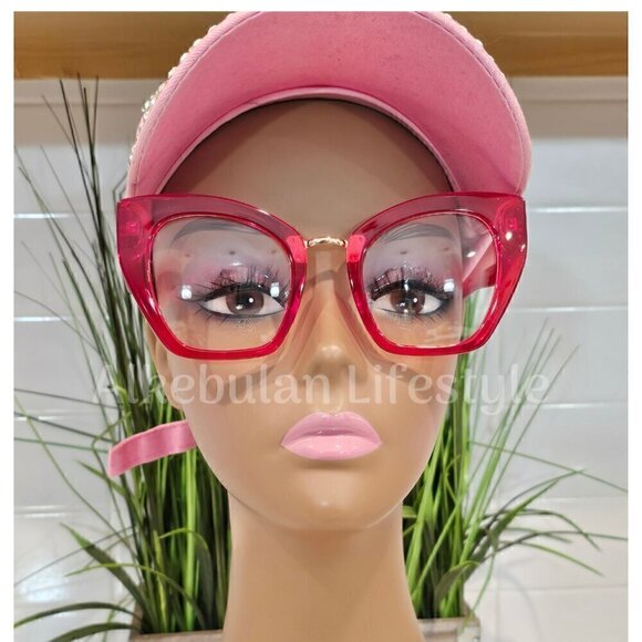 Women Oversized Square Blue Light Blocking Glasses - NEW - Picture 1 of 2